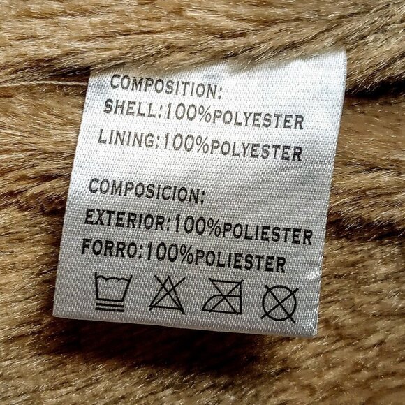 Rock Revolution Tan Quilted Faux Fur Lined Zip Vest - Picture 6 of 7